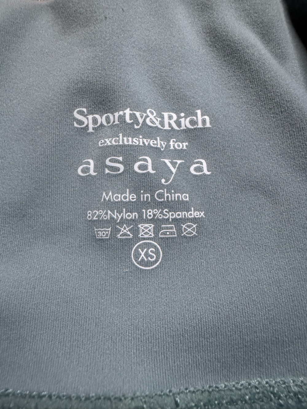 SPORTY & RICH | High Waisted Leggings | Rosewood Exclusive Asaya Blue | Size XS - Picture 7 of 10